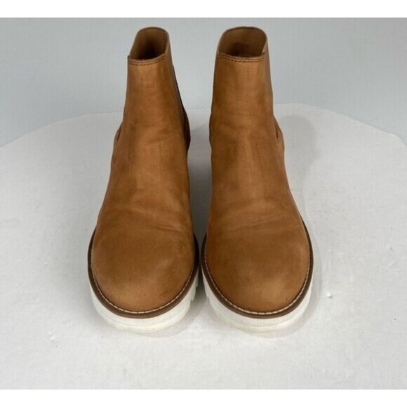 Eileen Fisher Shoes Womens Size 6.5 Brown Suede Wedge Heel Booties.Platform - Picture 2 of 10